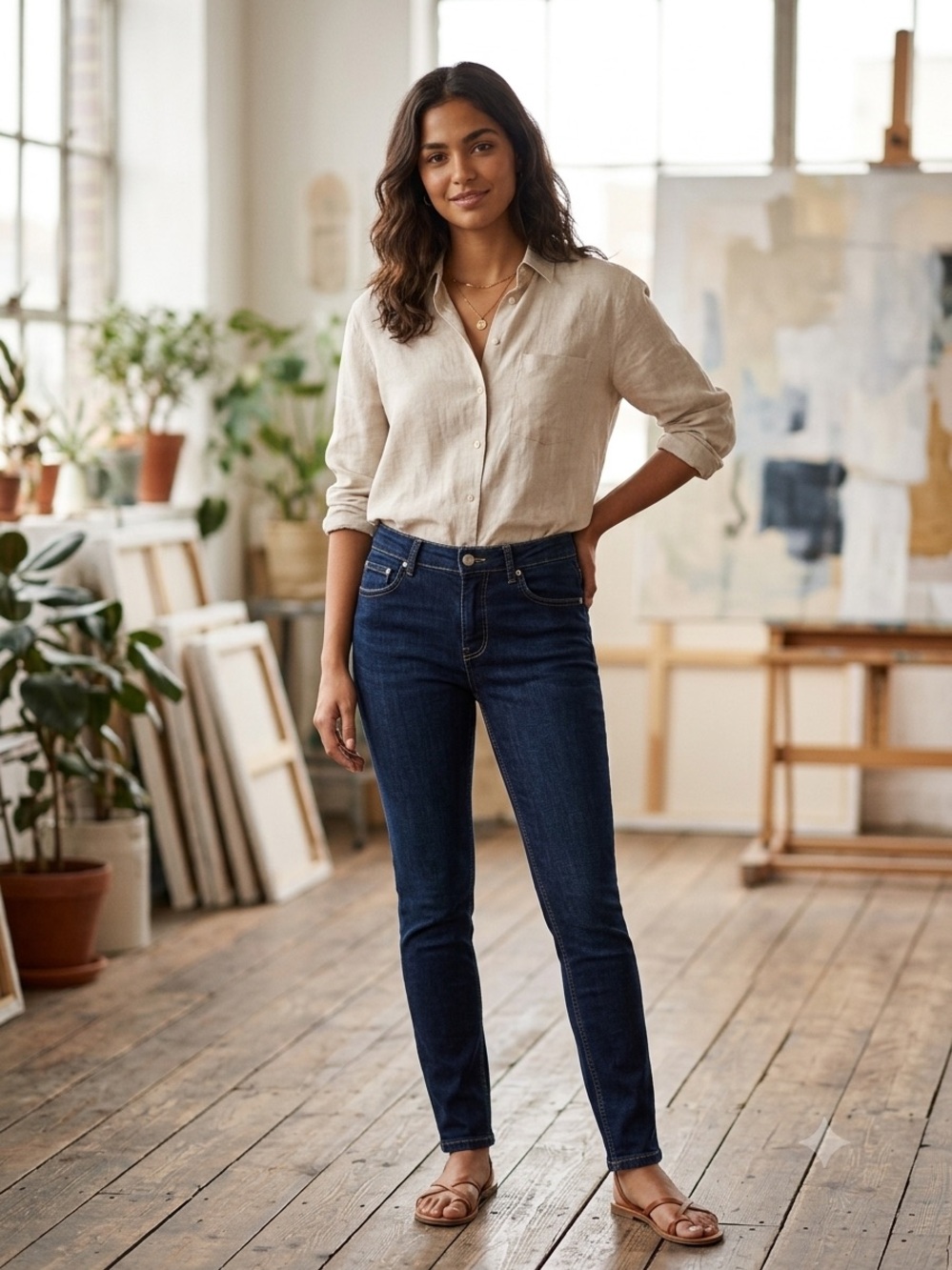12. JEANS ZW THE MID WAIST SKINNY